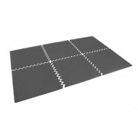 Мат-пазл Gymtek EVA 118х176,5х1см 6 частей черный