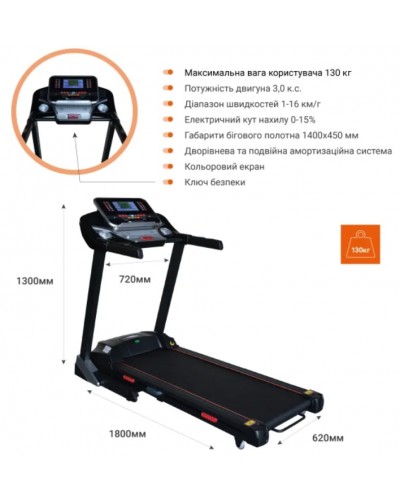 Бігова доріжка для дому EnergyFIT EF-F45