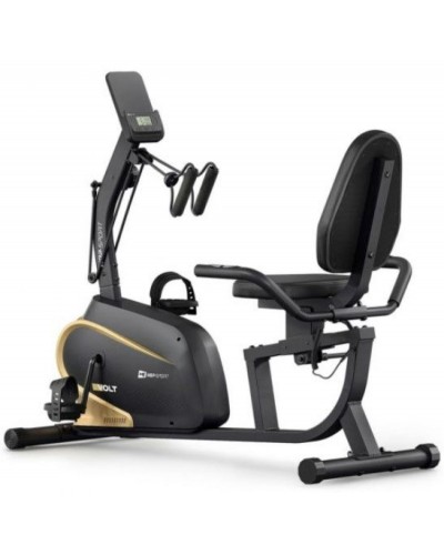 Горизонтальний велотренажер Hop-Sport HS-045L Volt магнітний золотистий