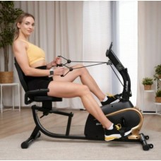 Горизонтальный велотренажер Hop-Sport HS-045L Volt золотистый