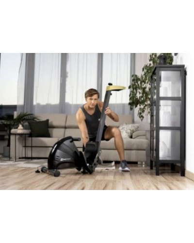 Гребний тренажер для дому Hop-Sport HS-030R Boost чорно-золотий