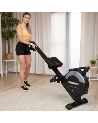Гребний тренажер Hop-Sport HS-080R Aspen магнітний чорний із золотистим