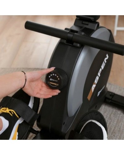 Гребний тренажер Hop-Sport HS-080R Aspen магнітний чорний із золотистим