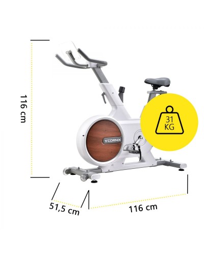 Спінбайк Cornix Eliza White/Grey