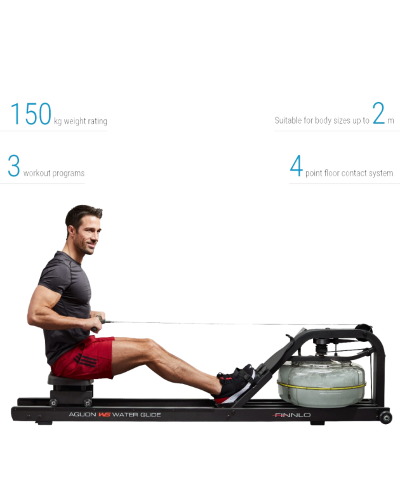 Гребной тренажер для дома Finnlo Aquon Water Glide 3709