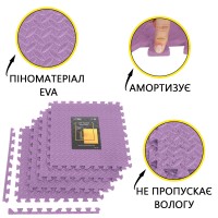 Мат-пазл (ластівчин хвіст) Cornix Mat Puzzle EVA 120 x 120 x 1 cм XR-0232 Purple