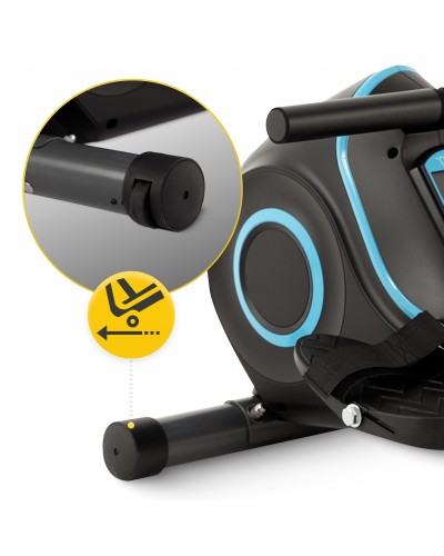 Гребной тренажер магнитный 4FIZJO Evo+ Black/Blue (P-5905973401715)