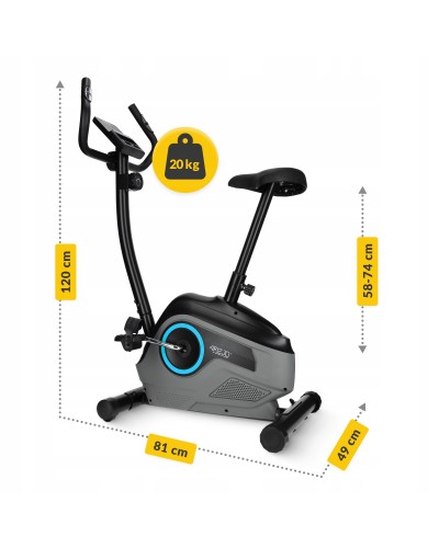 Велотренажер магнитный 4FIZJO Active+ Black/Blue (P-5905973401609)